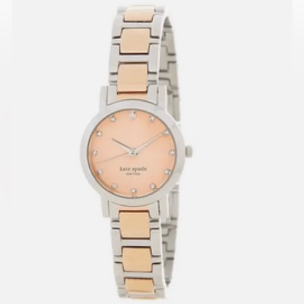 Kate Spade Gramercy Mini Watch Rose Gold Silver Two Tone